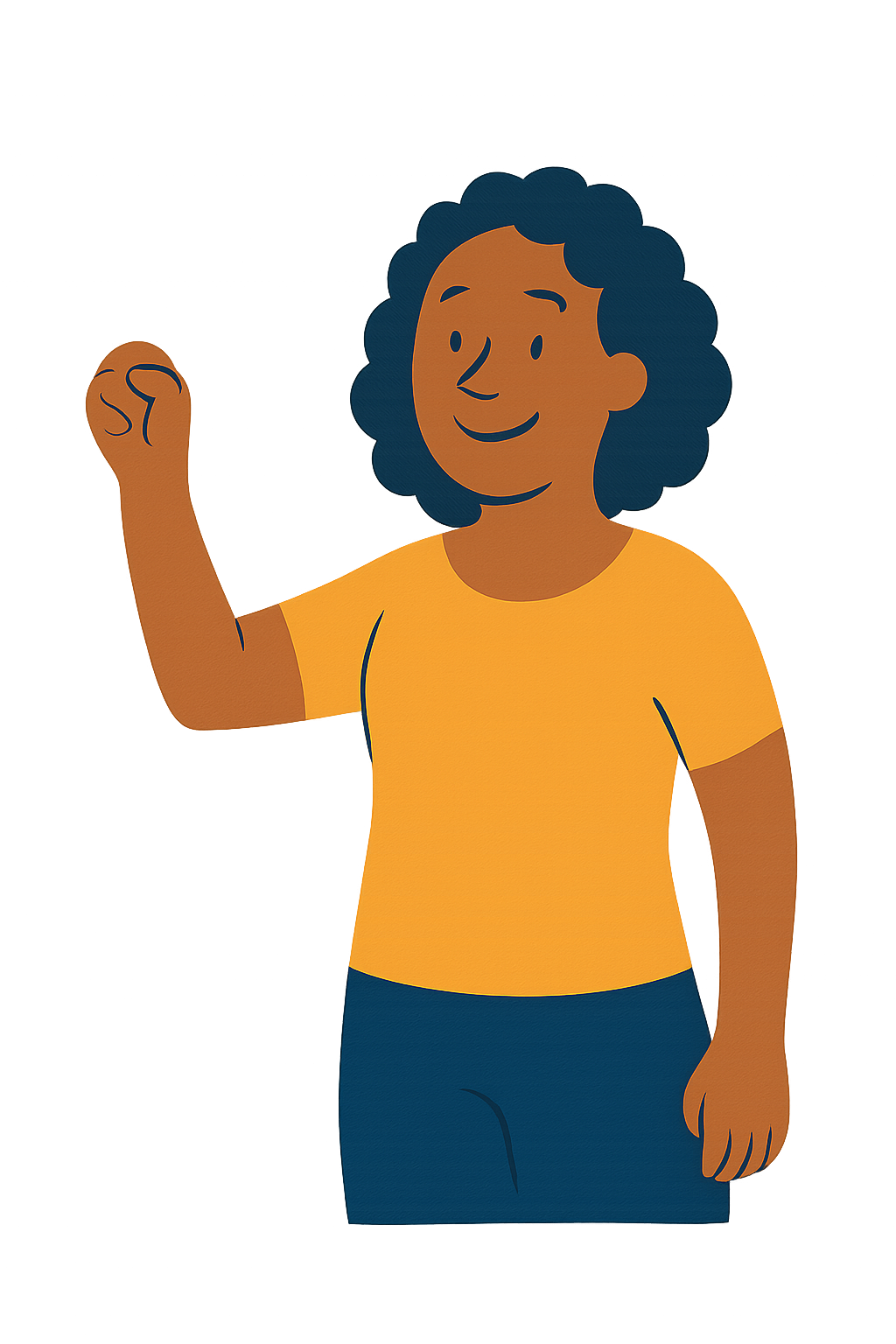 Smiling woman illustration